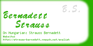 bernadett strauss business card